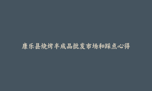 康乐县烧烤半成品批发市场和踩点心得