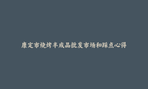 康定市烧烤半成品批发市场和踩点心得