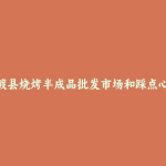 弥渡县烧烤半成品批发市场和踩点心得