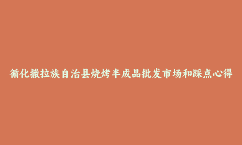 循化撒拉族自治县烧烤半成品批发市场和踩点心得