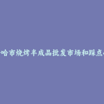 德令哈市烧烤半成品批发市场和踩点心得
