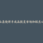方山县烧烤半成品批发市场和踩点心得