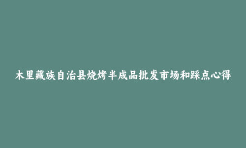 木里藏族自治县烧烤半成品批发市场和踩点心得
