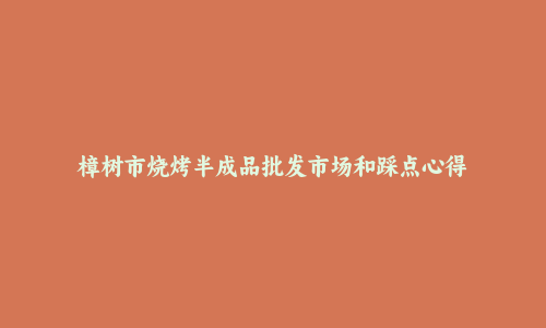樟树市烧烤半成品批发市场和踩点心得