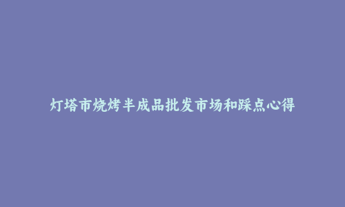 灯塔市烧烤半成品批发市场和踩点心得