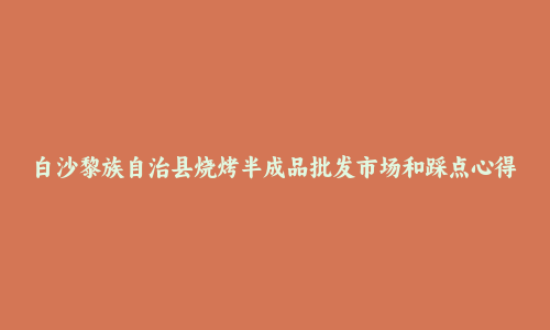 白沙黎族自治县烧烤半成品批发市场和踩点心得