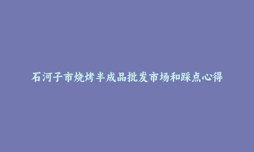 石河子市烧烤半成品批发市场和踩点心得