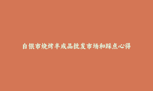 白银市烧烤半成品批发市场和踩点心得