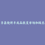 类乌齐县烧烤半成品批发市场和踩点心得