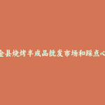 紫金县烧烤半成品批发市场和踩点心得