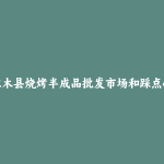 聂拉木县烧烤半成品批发市场和踩点心得
