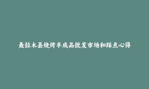 聂拉木县烧烤半成品批发市场和踩点心得