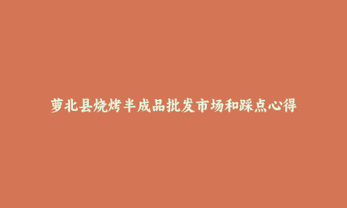 萝北县烧烤半成品批发市场和踩点心得