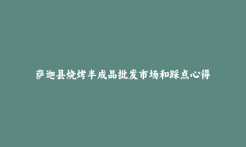 萨迦县烧烤半成品批发市场和踩点心得