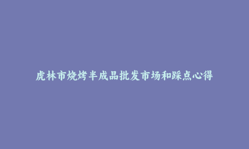 虎林市烧烤半成品批发市场和踩点心得