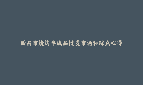 西昌市烧烤半成品批发市场和踩点心得