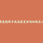 资源县烧烤半成品批发市场和踩点心得