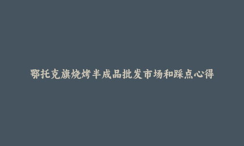 鄂托克旗烧烤半成品批发市场和踩点心得