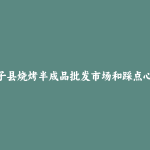 长子县烧烤半成品批发市场和踩点心得