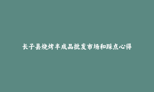 长子县烧烤半成品批发市场和踩点心得
