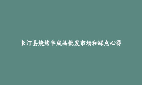 长汀县烧烤半成品批发市场和踩点心得