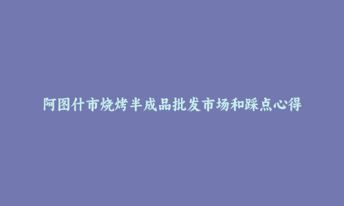 阿图什市烧烤半成品批发市场和踩点心得