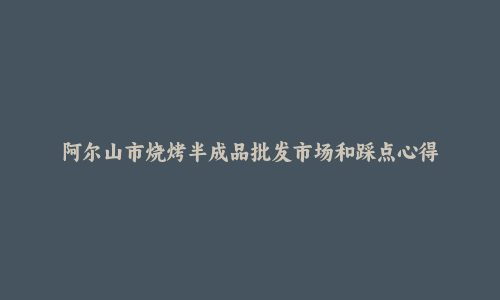 阿尔山市烧烤半成品批发市场和踩点心得