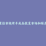 香格里拉市烧烤半成品批发市场和踩点心得