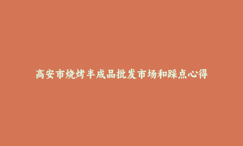 高安市烧烤半成品批发市场和踩点心得