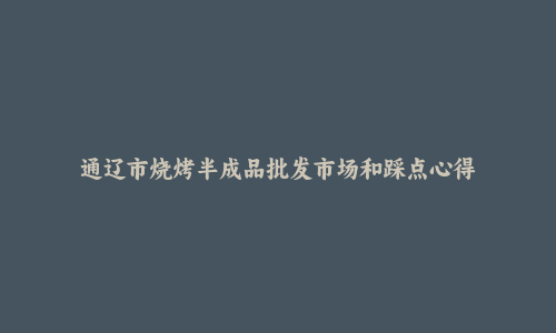 通辽市烧烤半成品批发市场和踩点心得
