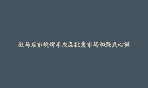 驻马店市烧烤半成品批发市场和踩点心得