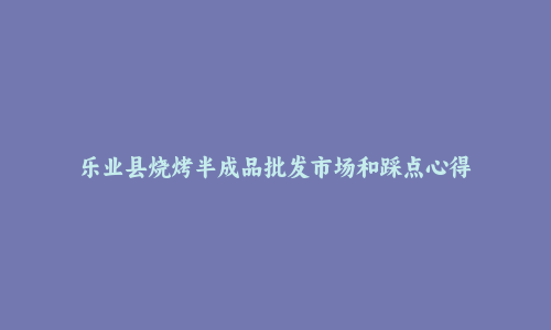 乐业县烧烤半成品批发市场和踩点心得
