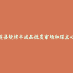 五莲县烧烤半成品批发市场和踩点心得