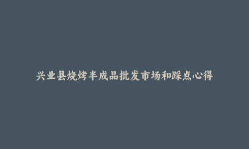 兴业县烧烤半成品批发市场和踩点心得