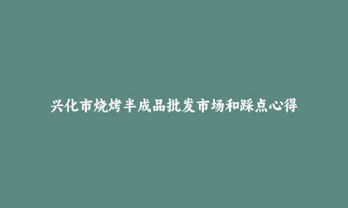 兴化市烧烤半成品批发市场和踩点心得