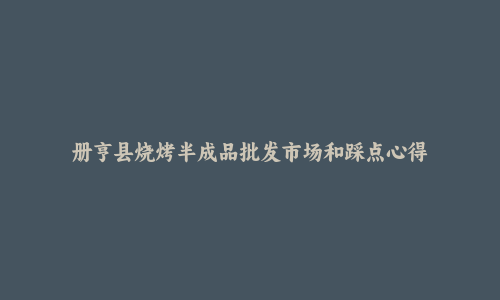 册亨县烧烤半成品批发市场和踩点心得