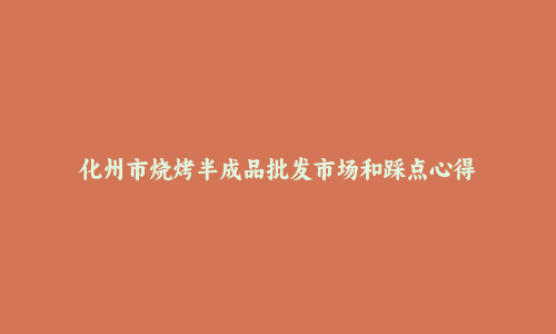 化州市烧烤半成品批发市场和踩点心得