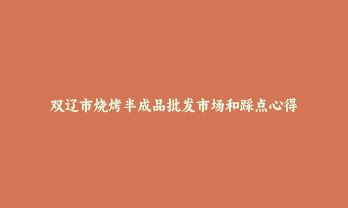 双辽市烧烤半成品批发市场和踩点心得
