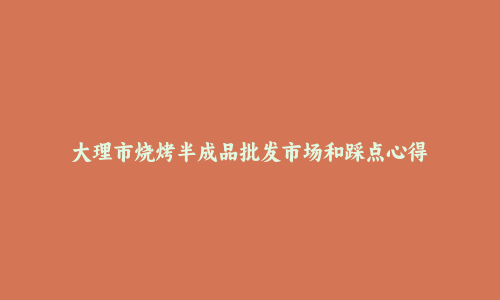 大理市烧烤半成品批发市场和踩点心得