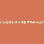 奉新县烧烤半成品批发市场和踩点心得