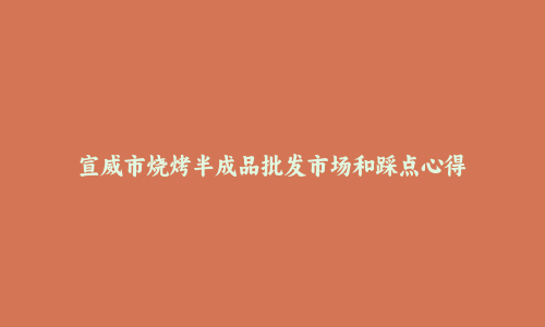 宣威市烧烤半成品批发市场和踩点心得