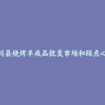 宾川县烧烤半成品批发市场和踩点心得