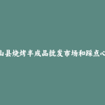 岱山县烧烤半成品批发市场和踩点心得