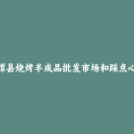 平潭县烧烤半成品批发市场和踩点心得