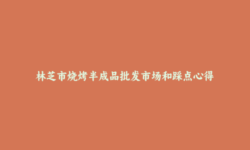 林芝市烧烤半成品批发市场和踩点心得