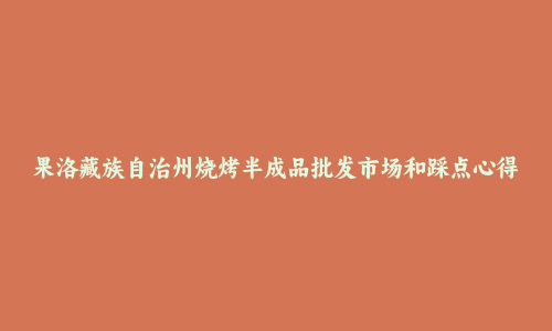 果洛藏族自治州烧烤半成品批发市场和踩点心得