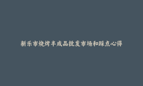 新乐市烧烤半成品批发市场和踩点心得
