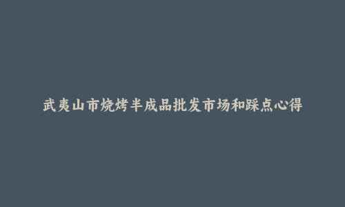 武夷山市烧烤半成品批发市场和踩点心得