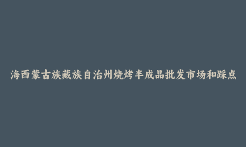海西蒙古族藏族自治州烧烤半成品批发市场和踩点心得