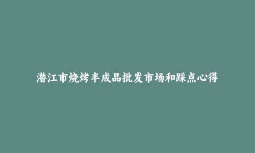 潜江市烧烤半成品批发市场和踩点心得